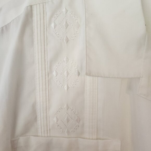 Havavera Cigar Lounge Shirt Embroidered Button Up White Gangster Soprano 2XL - Picture 7 of 15